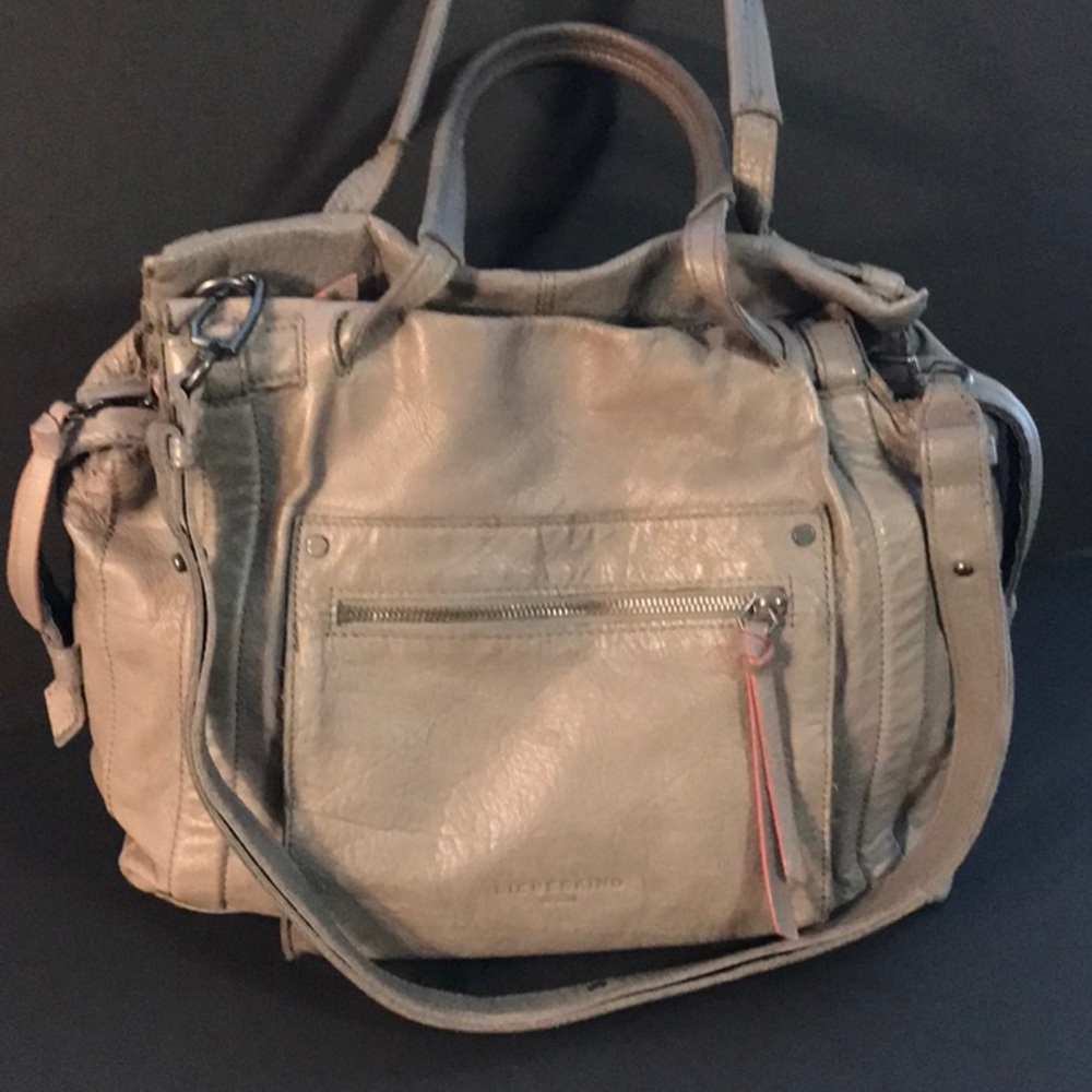 Liebeskind  Berlin Grey Virginia Sporty Leather Tote Bag